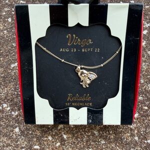 Virgo Zodiac Necklace in Gold
